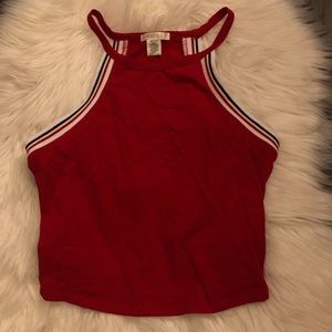 Red crop top